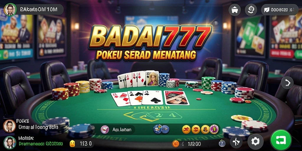 Tampilan gameplay menegangkan dalam aplikasi BADAI777 dengan pemain aktif yang bersaing.