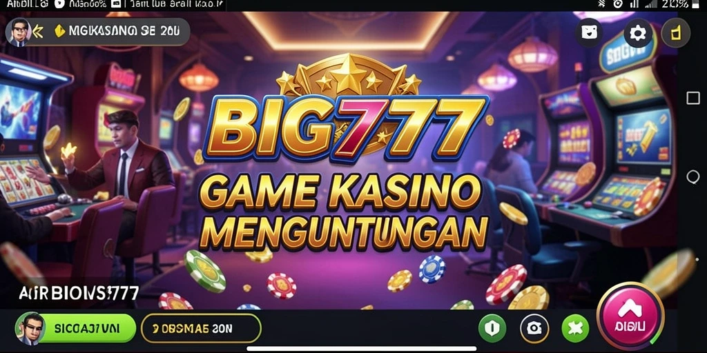 Screenshot utama BIG777 menampilkan gameplay memukau dan penuh kegembiraan Kasino.