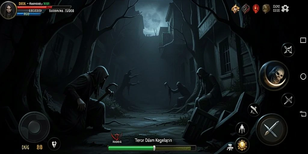 Tampilan gameplay D06 yang mencekam dan atmosferik.