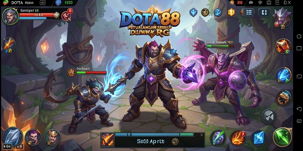 Screenshot utama DOTA88 dengan aksi bertarung yang seru.