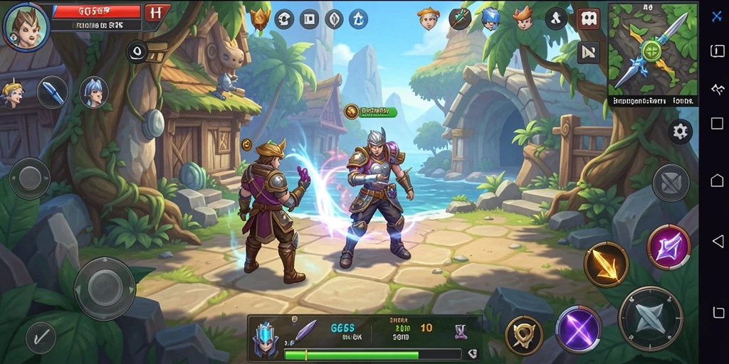 Tampilan gameplay G668 yang menakjubkan dengan pertempuran RPG yang seru.