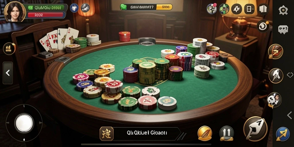 Tampilan gameplay QiuQiu yang seru di GALAXY77.