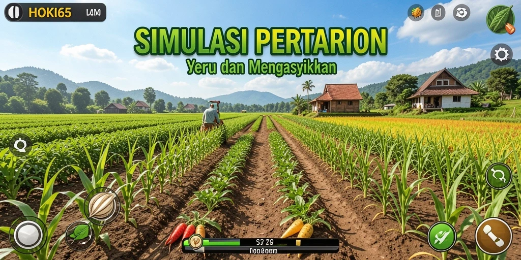 Gameplay menawan HOKI65 menunjukkan keindahan pertanian.