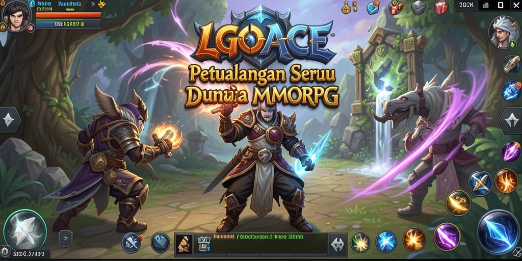 Gameplay seru LGOACE dalam dunia MMORPG yang luas.