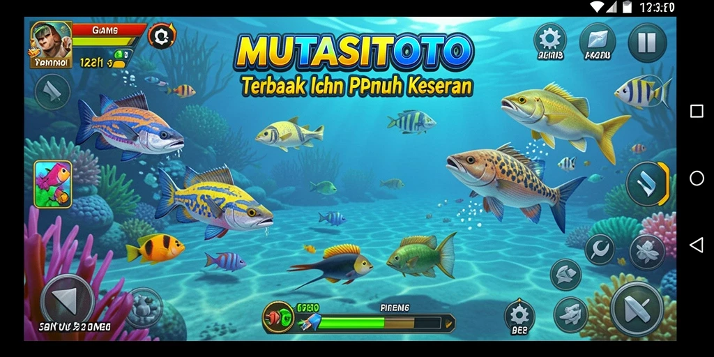 Gameplay seru menembak ikan di bawah laut.