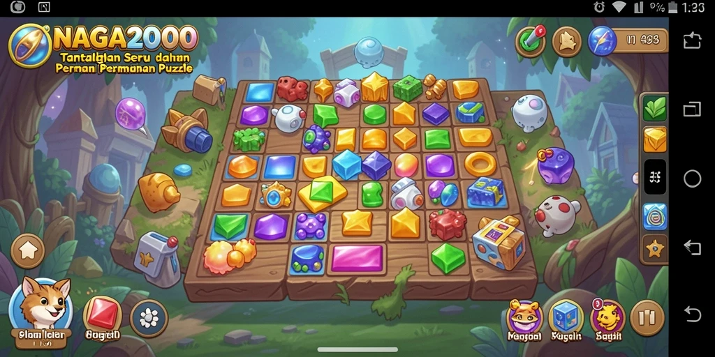 Tampilan gameplay NAGA2000 yang menarik dan penuh warna.