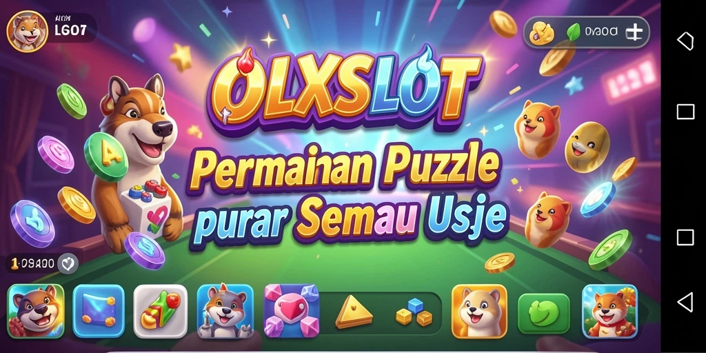 Screenshot gameplay OLXSLOT menunjukkan menantangnya level-level puzzle.
