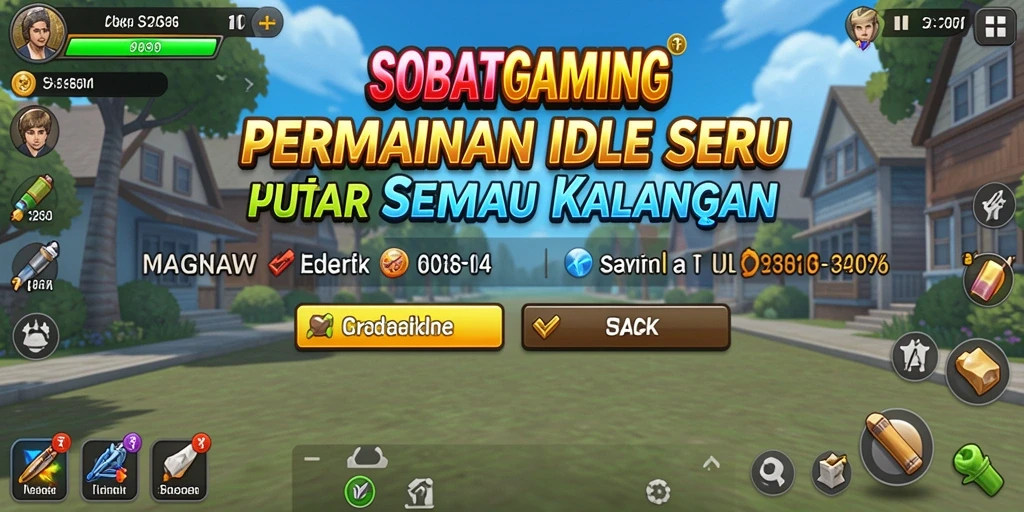 Tampilan gameplay Idle yang menarik dan menghibur.