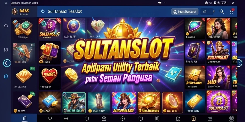 Tampilan antarmuka aplikasi SULTANSLOT yang sederhana dan intuitif.