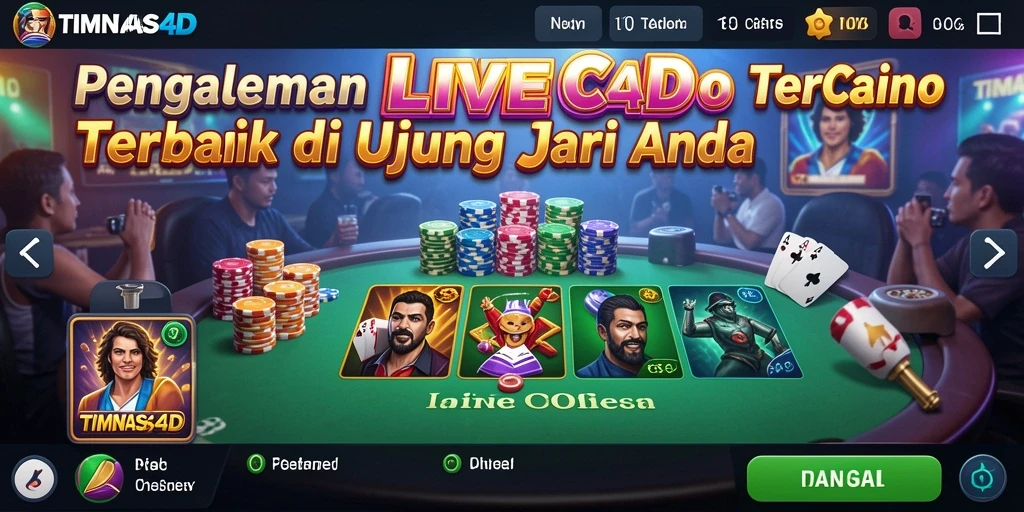 Screenshot TIMNAS4D menampilkan dealer dan suasana kasino langsung yang dinamis.