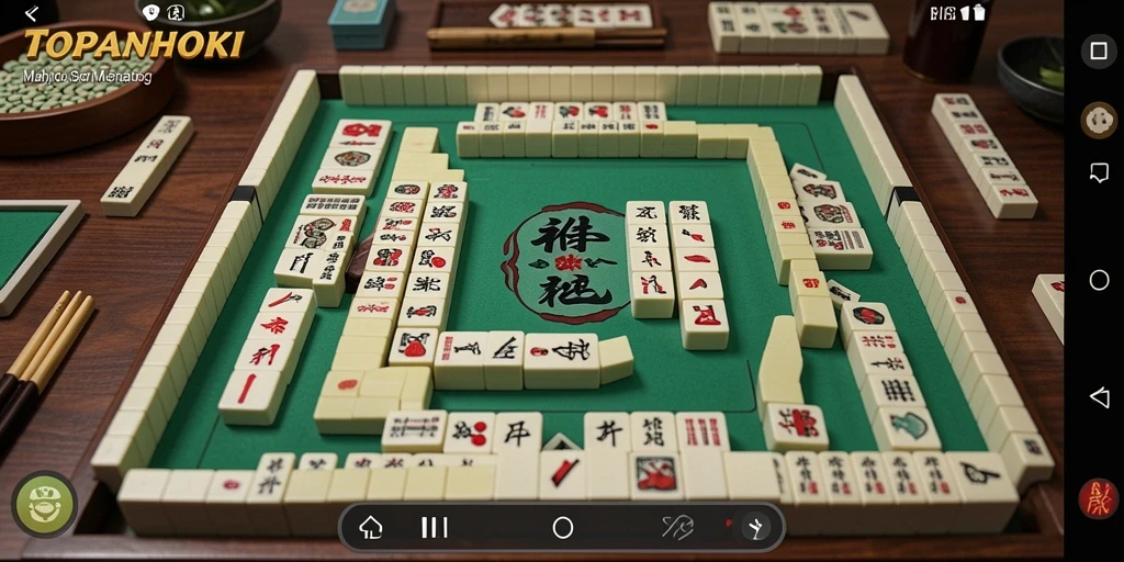 Screenshot gameplay Mahjong menunjukkan keseruan mencocokkan ubin.