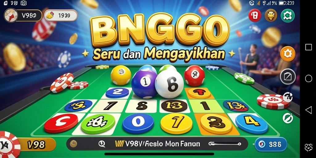 Gameplay seru dalam aplikasi Bingo V98 yang mengasyikkan.