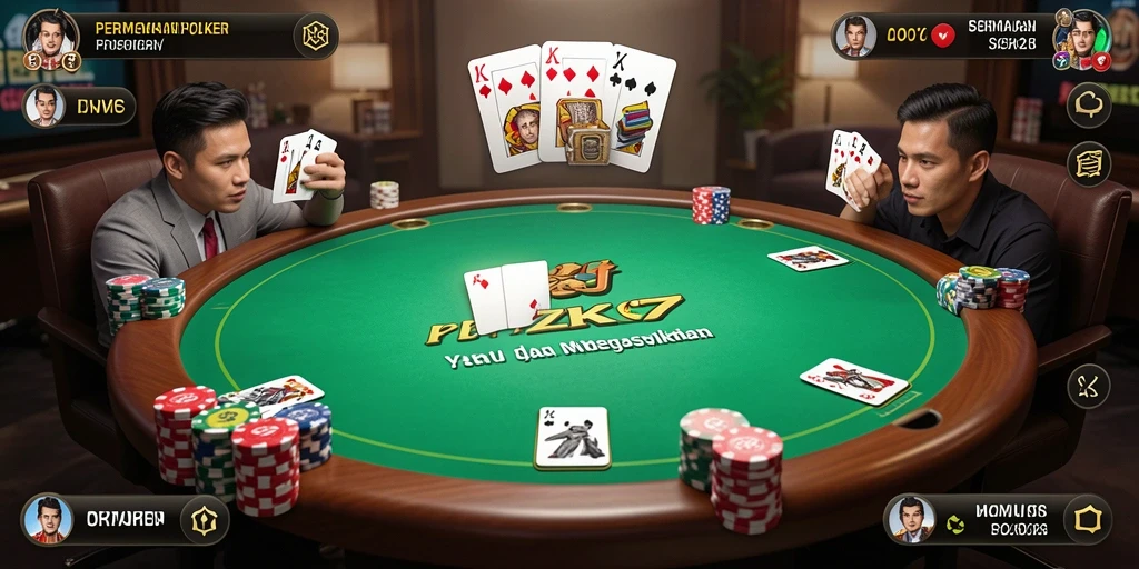 Tampilan gameplay Poker yang menarik di ZK7.